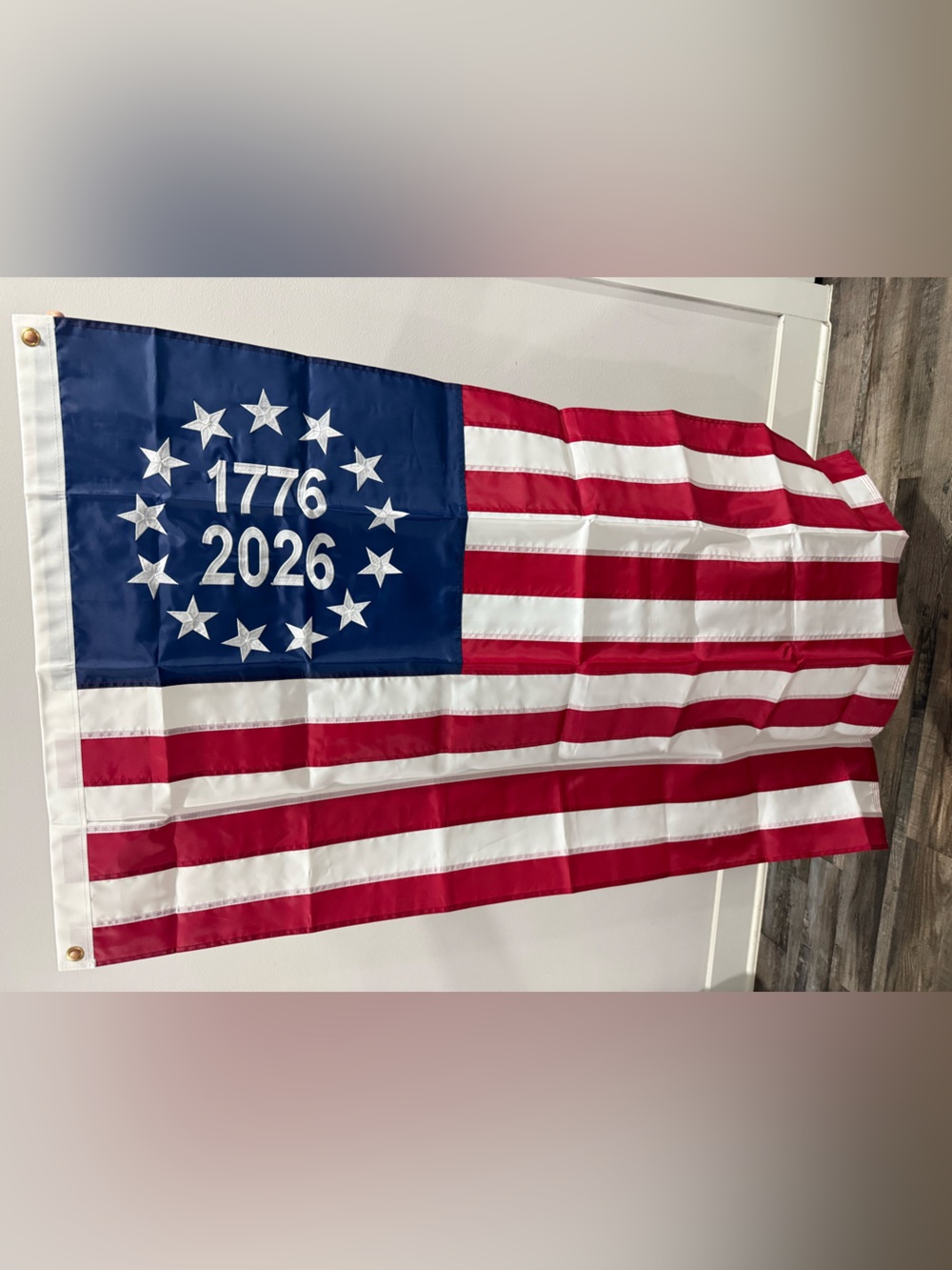 Bradford 1776 2026 Bennington 250 Anniversary Betsy Ross Flag 3x5 ft Outdoor Emb